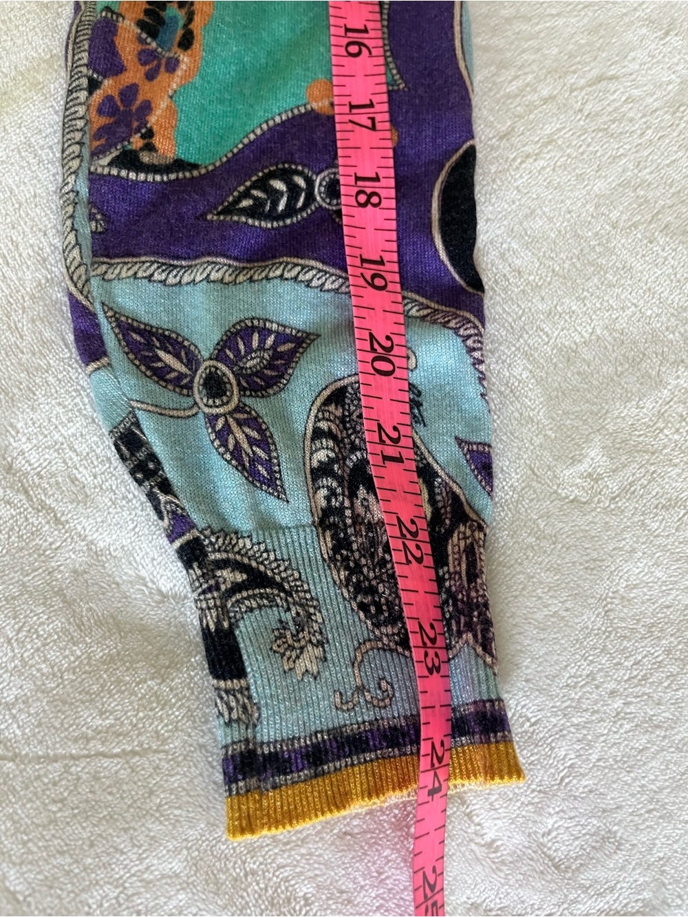 Etro Multicolor Floral Paisley V‑Neck Knit Top - Made in Italy 🇮🇹 - Picture 6 of 7